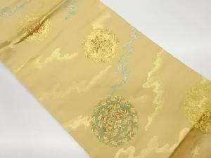 華紋に花鳥・霞模様織出し名古屋帯